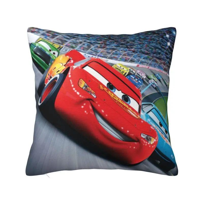 Cartoon Pixar Cars Throw Pillow Case 45*45cm for Sofa Cushion Cover Square Polyester Pillowcase Double-sided Printing