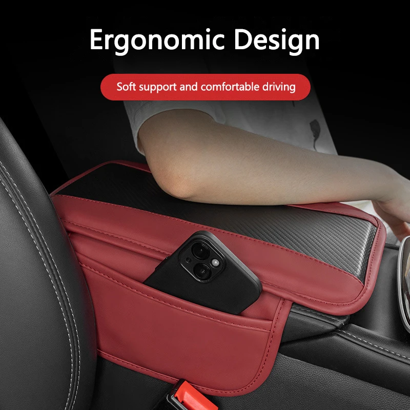 Car Armrest Cushion Protector with Logo Storage Bag For Ford Mustang Focus MK2 3 4 MK3 MK4 ST Mondeo Festiva Fusion Suit Fiesta - view 4