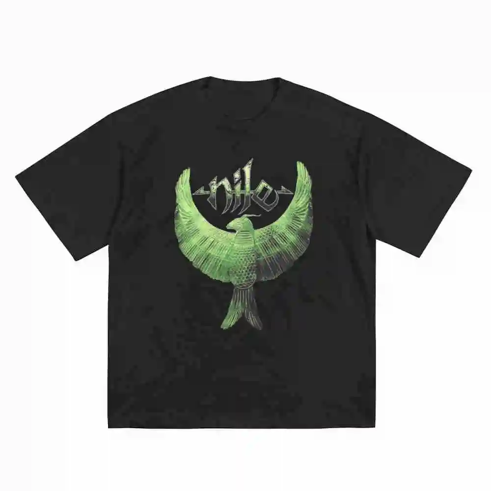 Nile Band Print Short Sleeve Tee 100% Cotton T-Shirt