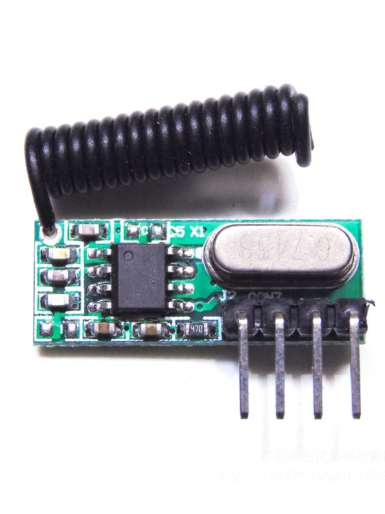 433 MHz Superheterodyne-RF-Empfängermodul 3,3 V-5,5 V kabelloser HF-Empfänger mit Antennen-Fernbedienungsempfänger für Arduino – Detail 6