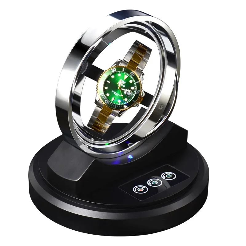 Metal Luxury Watch Winder Box Automatic Watch Winders Display Case Rotating Gyro Men\'s Mechanical Watches Designer Orbit Gift