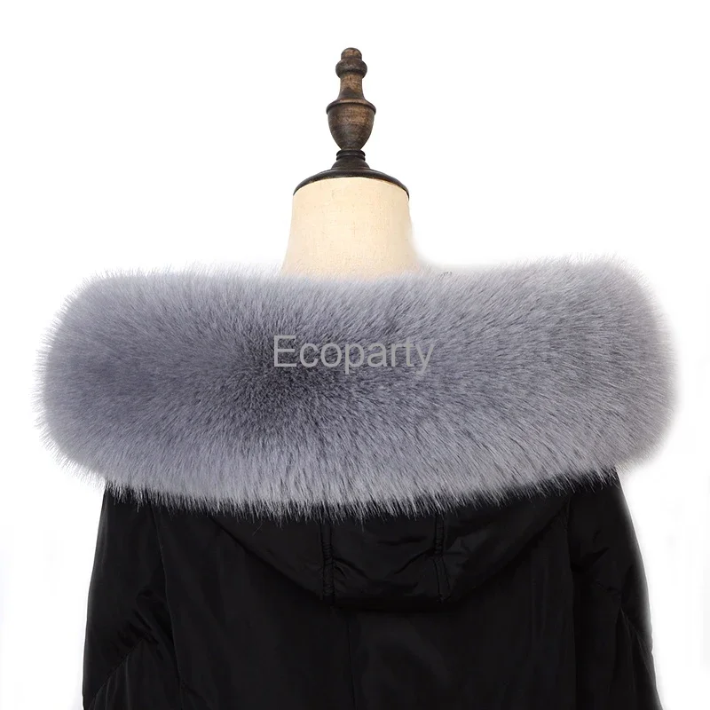 Women Faux Fox Fur Collar Shawl Furry Fur Collar For Winter Coat Hood Fur Decor Fake Fur Scarf Parkas Coat Fur Collar Scarves