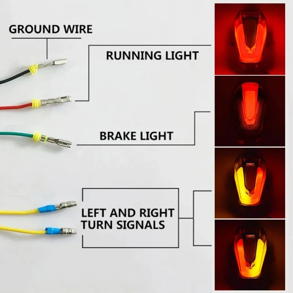 For Suzuki GSXR 1000R GSX-R 1000 ABS GSX-R1000 2017-2024 Motorcycle LED Taillight Rear Brake & Turn Signal Integrated Tail Light