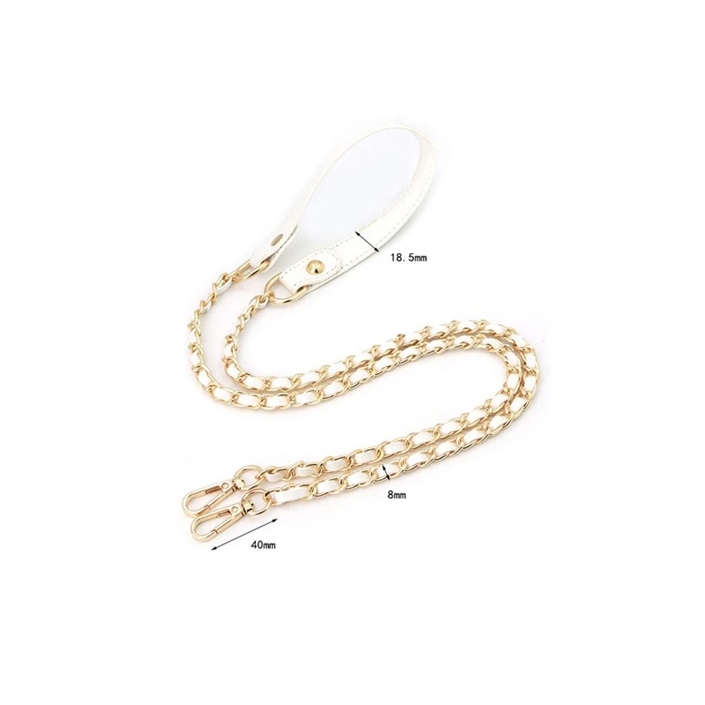 120cm Metal Bag Chains DIY Detachable Replacement Purse Belts Fashion PU Leather Straps for Handbags Shoulder Chain Accessories