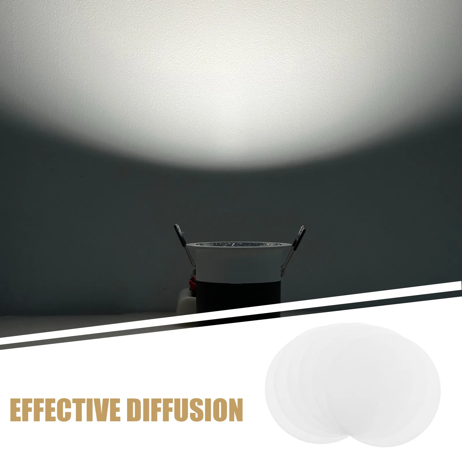 8Pcs Ceiling Light Diffuser Cover Round LED Lamp Shade Diffusion Cover Smooth Glare-Free Soft Light for Downlight Accessories