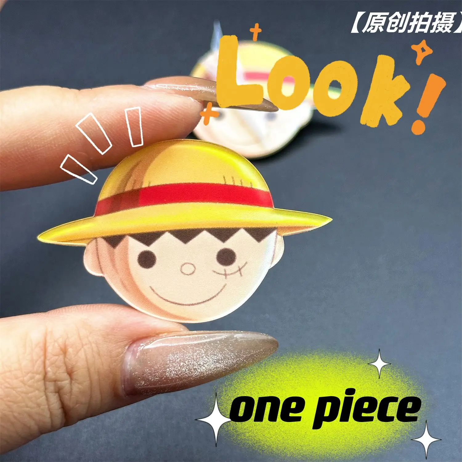 One Piece themed pin for backpacks, cute big crew badge, gift for besties or students