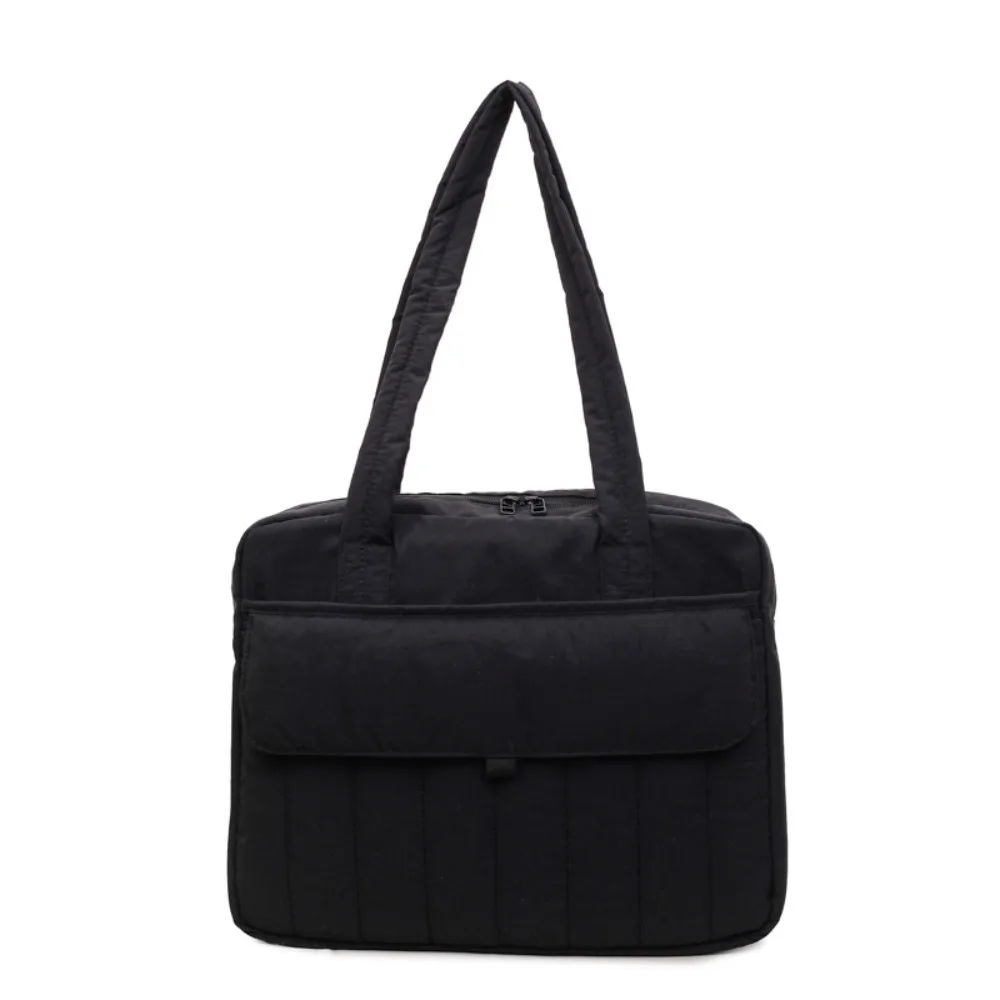 Simple Solid Laptop Shoulder Bag Shockproof Waterproof Business Briefcase Bag Handbag File Package Computer Storage Bag Daily
