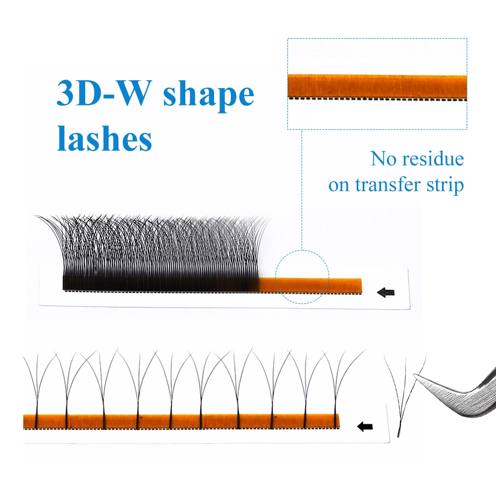 Wholesale 10Pcs/Lot 3D/4D W Style Eyelash Extension Makeup Premade Volume Fan Lashes Mink Eyelashes Lash Supplies Wendy Lashes