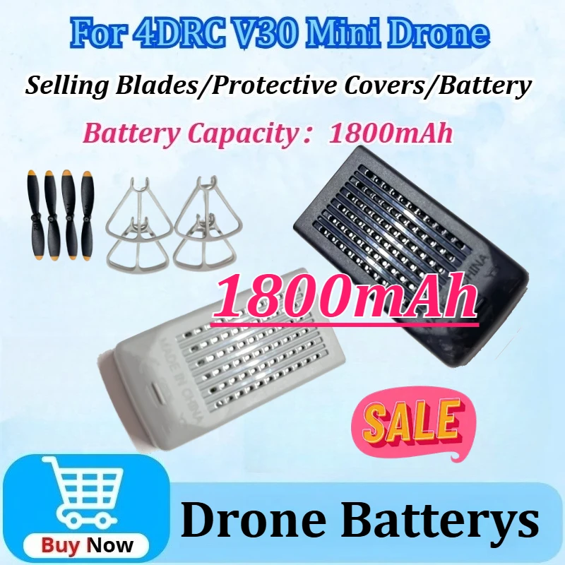 

Upgrade 3.7V 1800mAh Replacement for 4DRC V30 Mini Drone Battery 4D-V30 Rechargeable Battery Wholesale Drone Parts Accessories