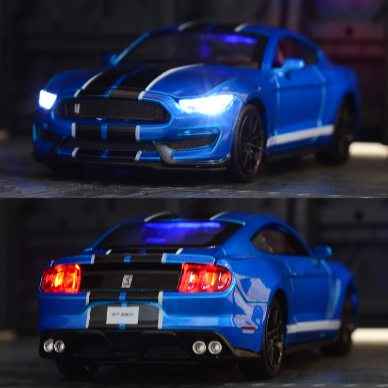 1:32 Ford Mustang Shelby GT350 modello di auto sportiva in lega Diecast e veicoli giocattolo modello di auto giocattolo in metallo collezione di