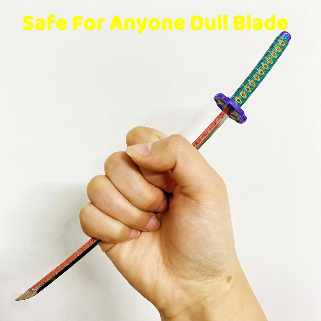 Épée Katana en métal Demon Slayer Kokushibou, sabre Katana japonais, sabre Original, couteau Ninja, accessoires de Cosplay, jouet accessoire, 9.4 pouces