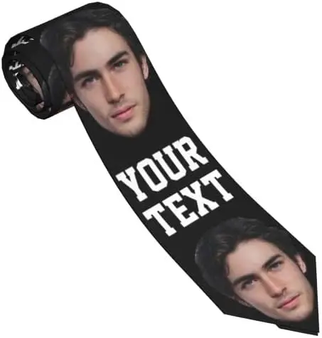 Custom Face Tie with Picture Personalized Photo Necktie Funny Ties Gifts for Men