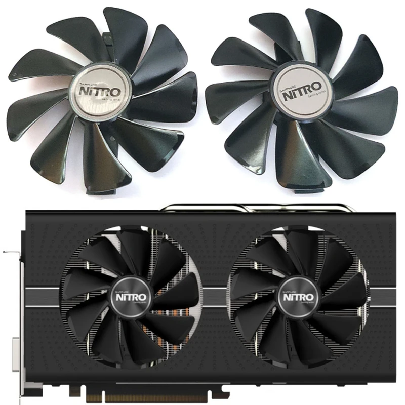 Ventilador de GPU para Sapphire RX 590, 580, 570, 480, 470, 590, 580, edición especial, 1 Juego, nuevo, CF1015H12D, FD10015M12D, RX 570, 480, 470, NITRO