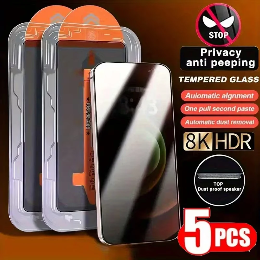 5-1 Stück Blickschutzfolie für Redmi Note14 4G 5G Note14 13 Pro 15C Note12 Pro Note11 10 11 Pro Gehärtetes Glas Einfache Installation