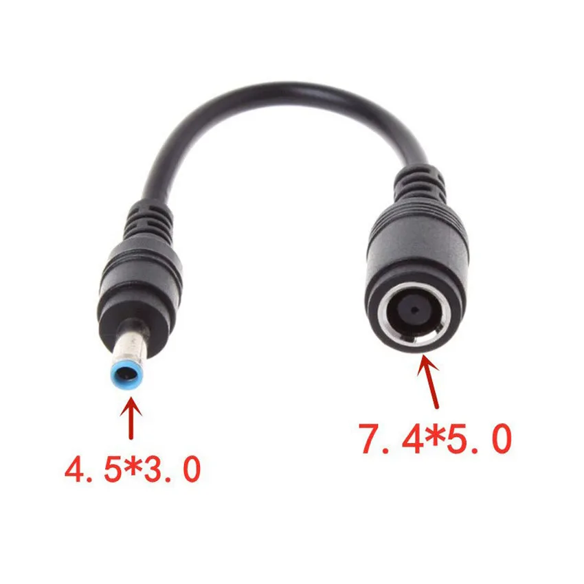 7.4x5.0mm ke 4.5x3.0mm ujung DC daya adaptor konektor pengisi daya untuk HP Laptop Stream Spectre Pavilion Envy Elitebook Split Chrome