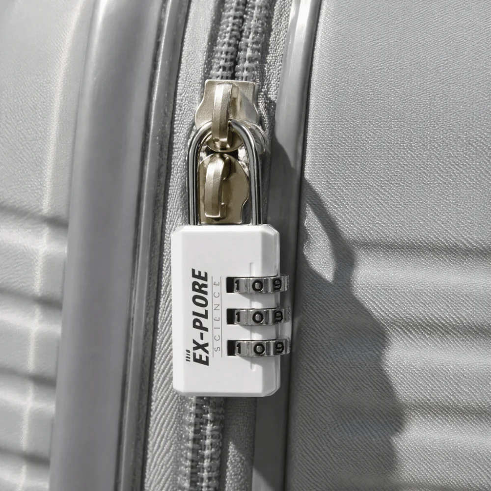 Zinc Alloy Body Resettable Combination Padlock Electroplated Steel Shackle Solid Zinc Alloy Code Lock 3-Digit Password