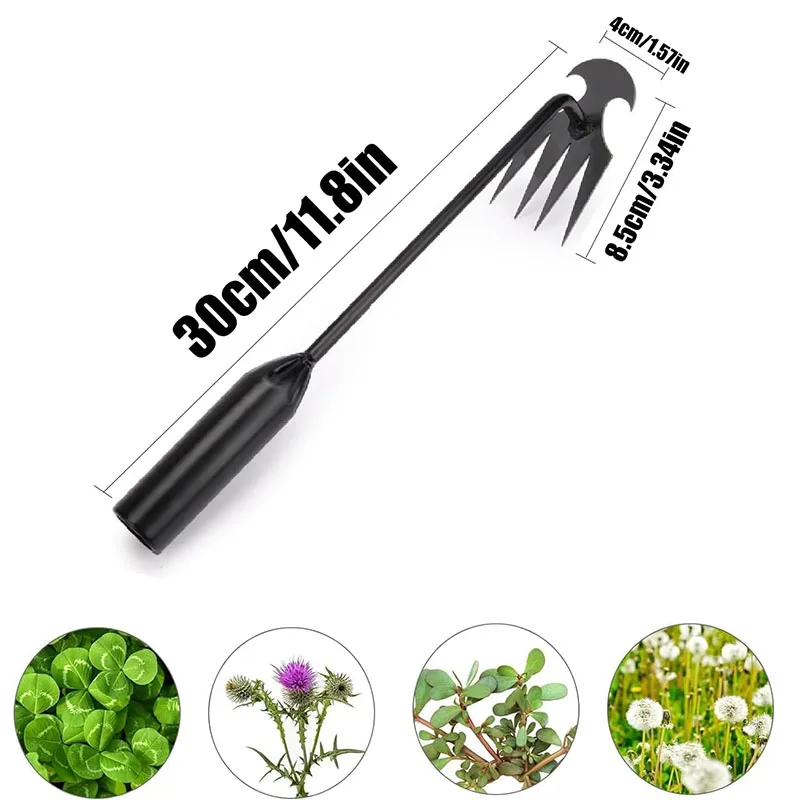 Weeding Artifact Uprooting Tool Gardening 4 Claw Manganese Steel Weed Puller Garden Hand Weeder Tools Weed Picker Grass Remover