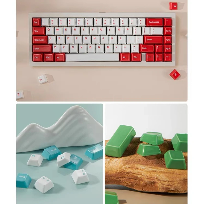 

Full Set 114 Keys Ceramic Keycaps Set Cherry Profile Keycaps for Mechanical Keyboard HIFI Typing Sound Custom Keycap PC Gifts