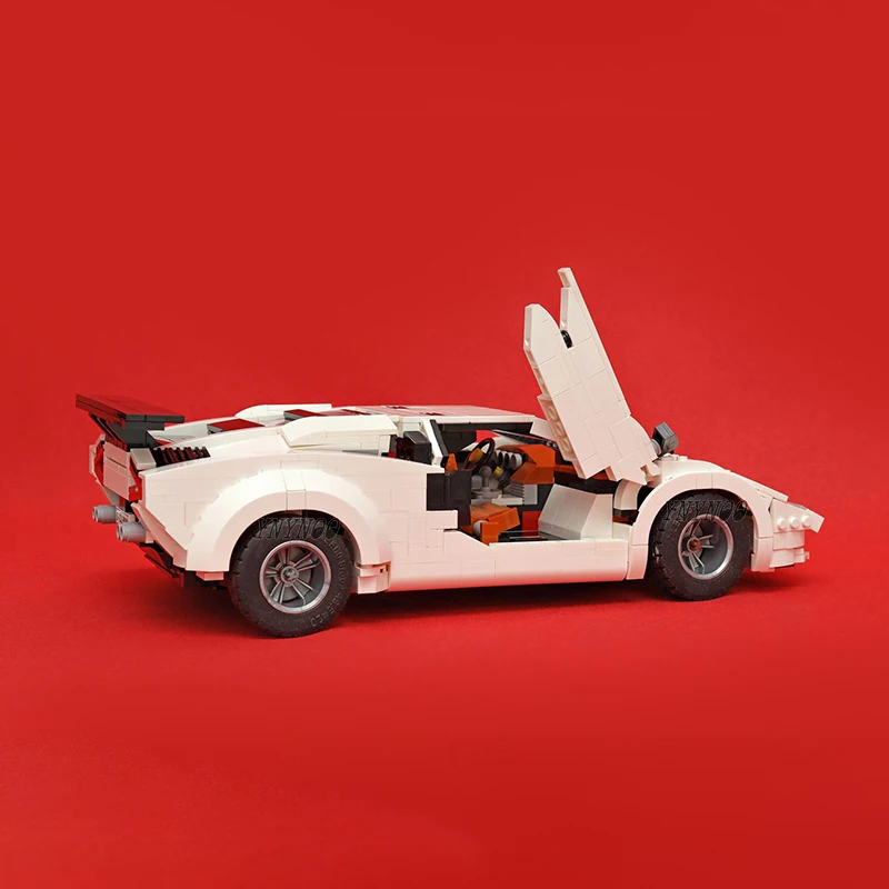 NEW 1251Pcs Parts Creative Expert MOC Lamborghinings LC5000 Countach MOD 10295 Sports Cars Building Blocks DIY Bricks Toys