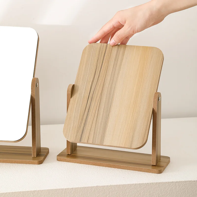 Miroir de Maquillage Carré Résistant à 360 °, Accessoire de Voyage pour Table, Bureau, Chambre à Coucher