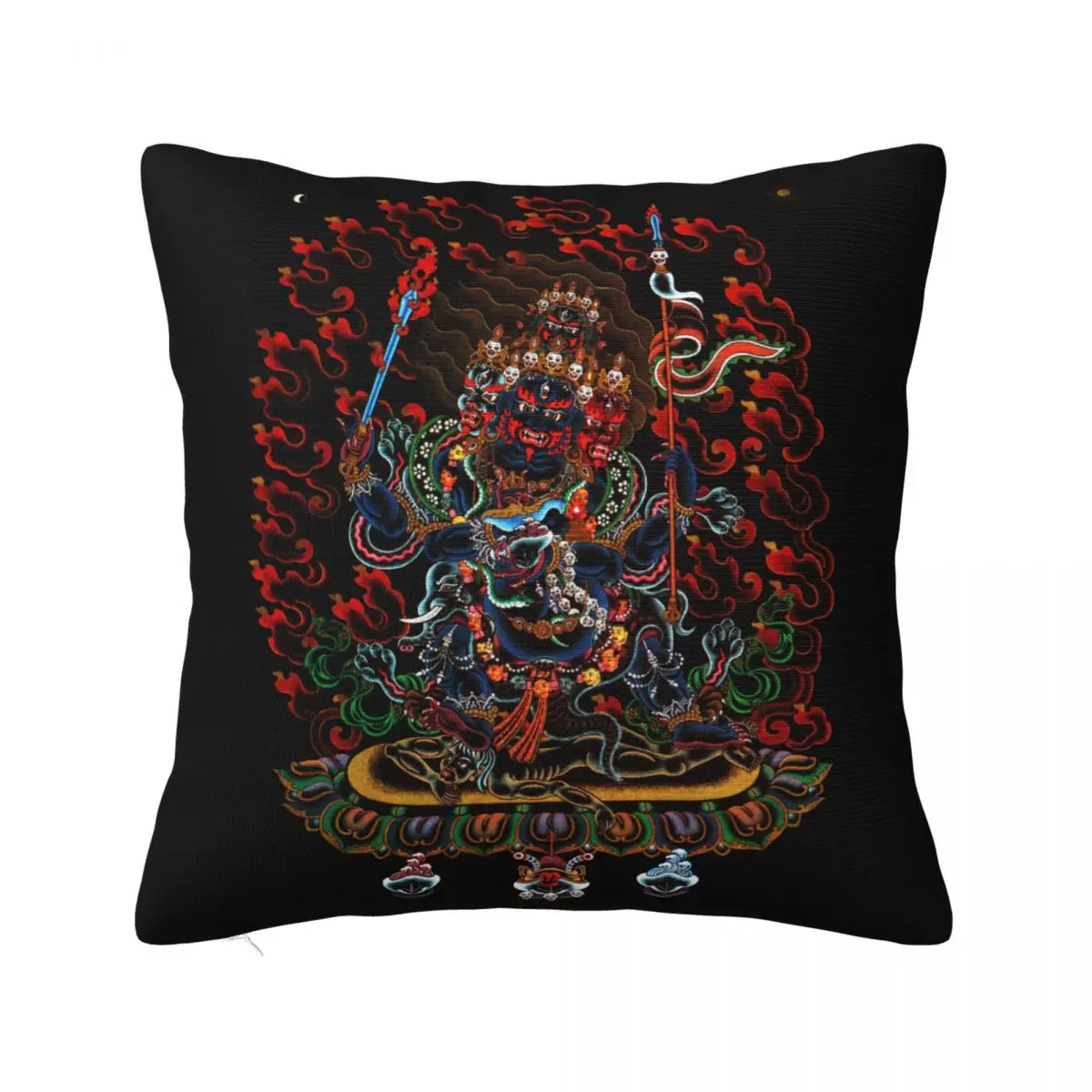 Mahakala Dharmapala In 83 Ao Thun Phat Tap Yoga Phat Giao Thien Tong Tao Linh Thieng Pillow Case