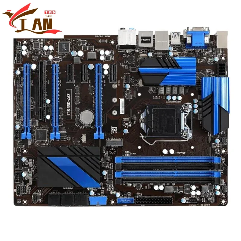 For Z97-G55 SLI Motherboard 32GB LGA 1150 DDR3 ATX Z97 Mainboard 100% Tested Fully Work Tan