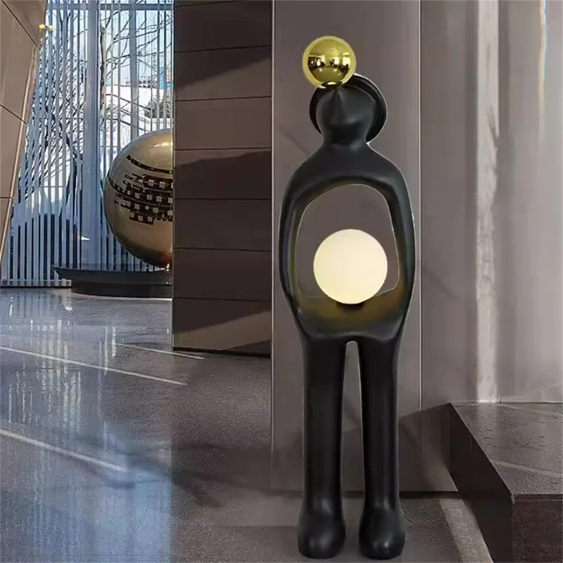 

Nordic Modern Fashion Creative Simple Humanoid Art Decoration Sculpture Resin Floor Lamp