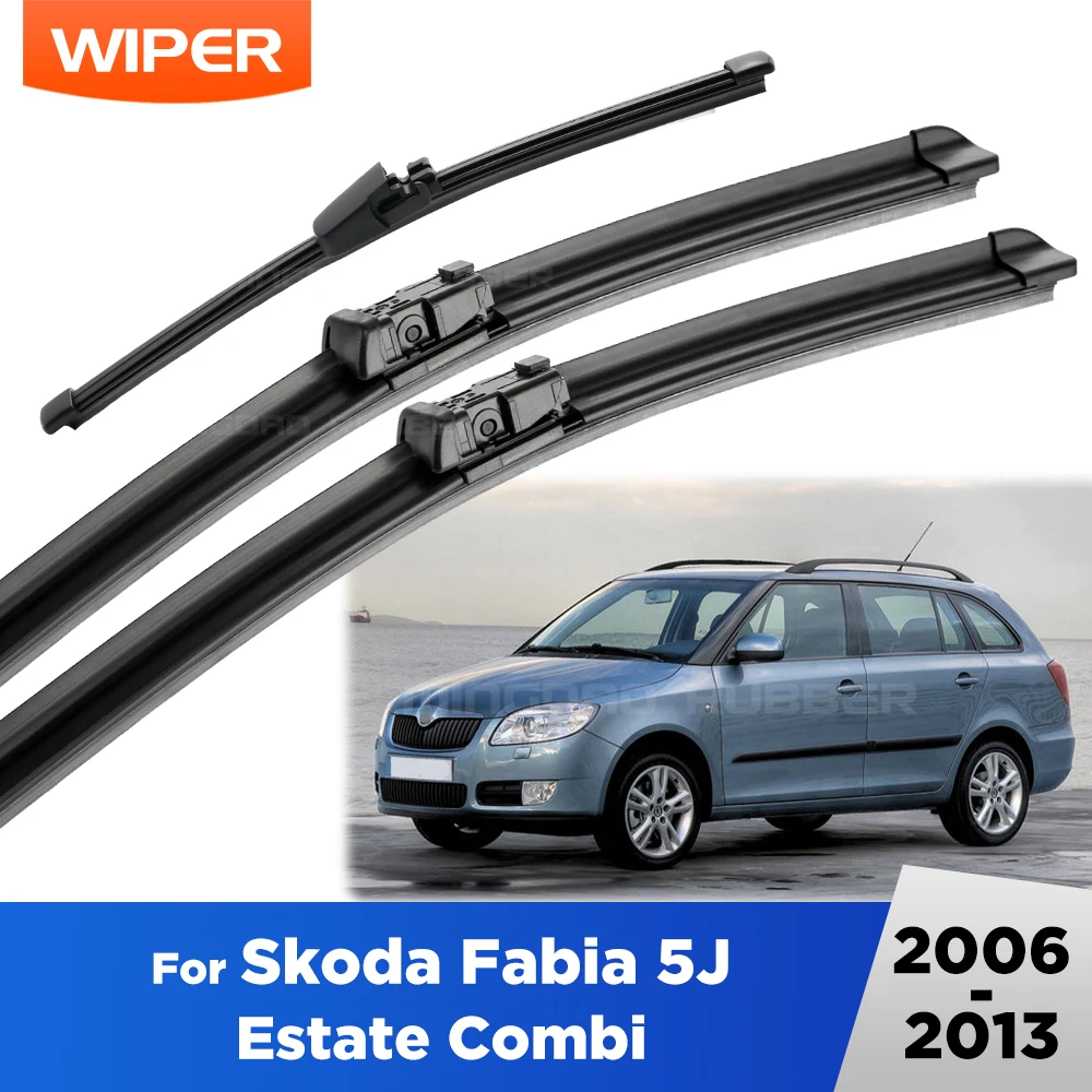 

For Skoda Fabia 5J Estate Combi 2006-2013 2007 Wiper Front & Rear Wiper Blades Windshield Windscreen Window Brushes 21"+21"+16"