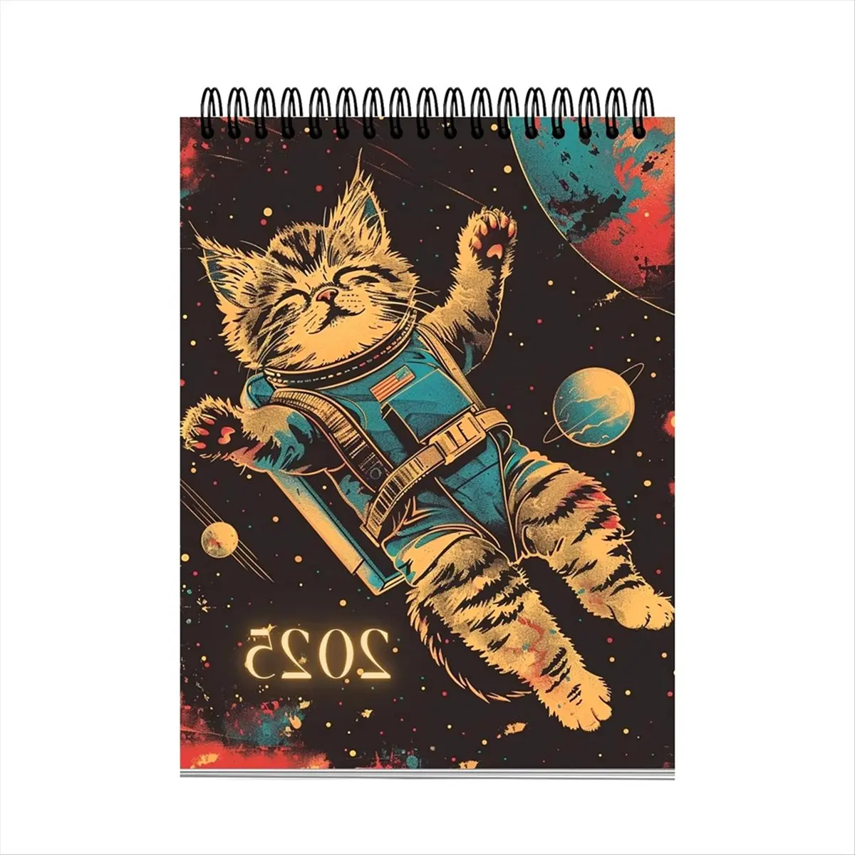 2026 + تقويم القط الفضائي، تقويم معلق على الحائط، 2025، تقويم القط، مثالي للهدايا التي لا تُنسى #4