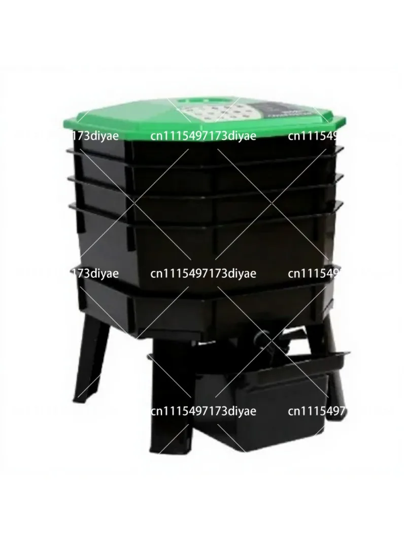 Multi-layer thickened compost bucket for outdoor food waste fermentation, earthworm breeding box for garden courtyard