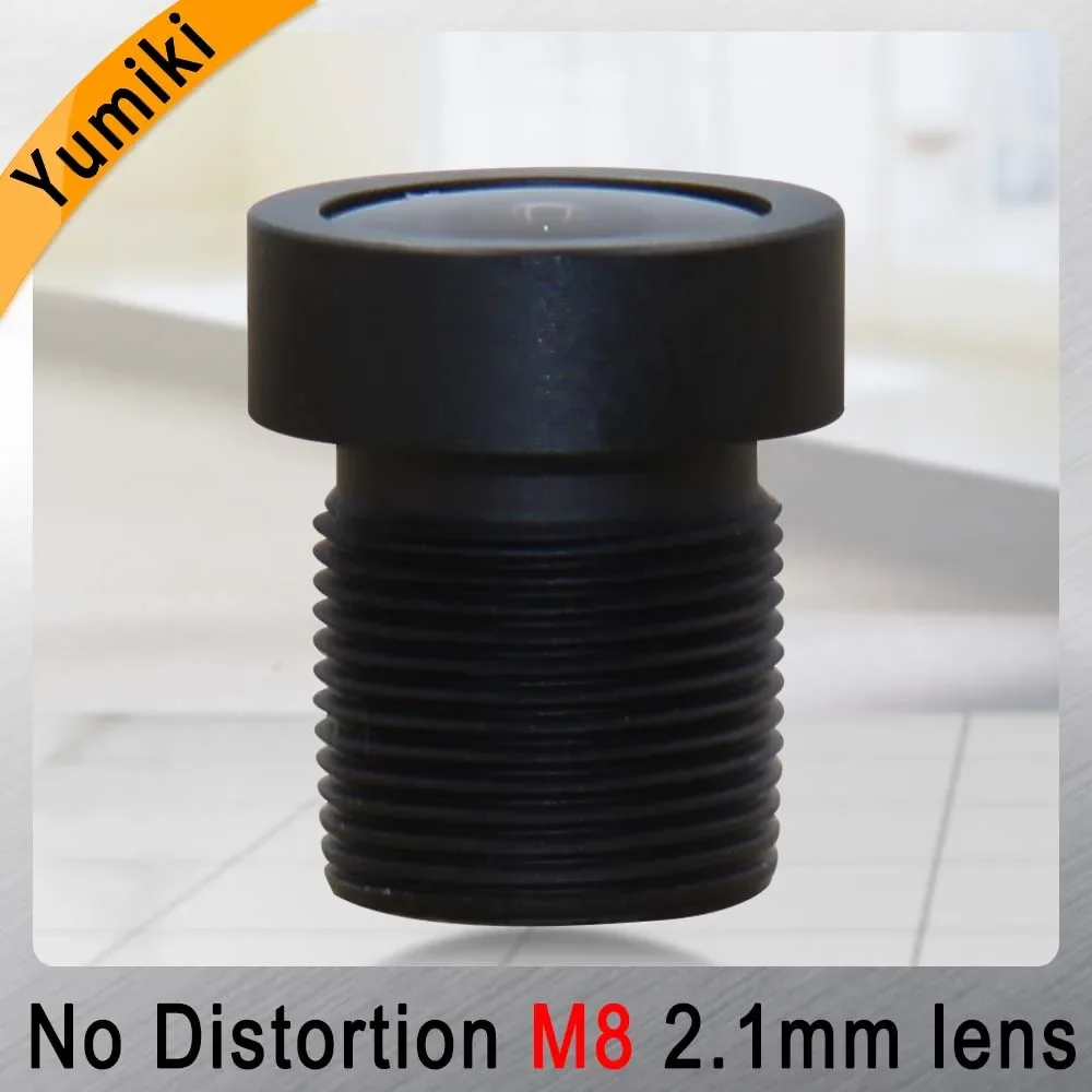 

Yumiki 2.1mm M8 Lens 1/3 Inch 5MP IR F1/2.2 No Distortion lens for cctv camera Wide angle 151degree