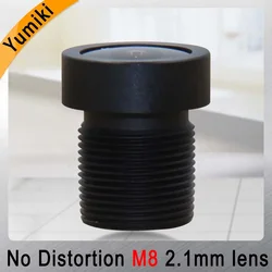 Yumiki 2.1mm M8 Lens 1/3 Inch 5MP IR F1/2.2 No Distortion lens for cctv camera Wide angle 151degree