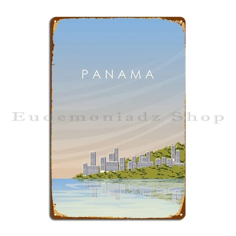 Panama Metal Plaque Poster Party Wall Decor Garage Iron Living Room Tin Sign Poster