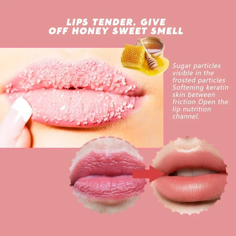 Peach Lip Scrub Exfoliating Lightening Fade Lip Lines anti-peeling Dryness Remove Dead Skin Moisturizing Care Makeup Lip Balm