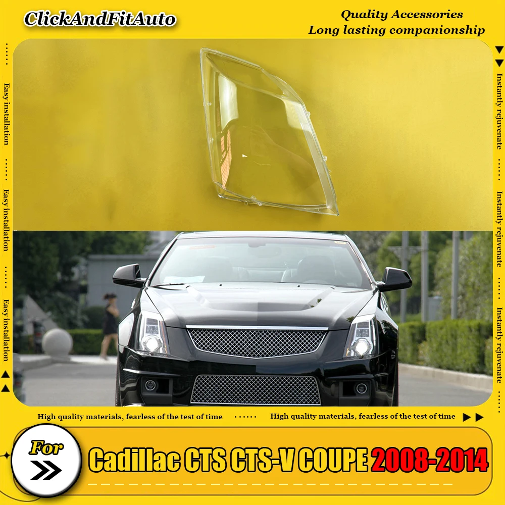 

For Cadillac CTS CTS-V COUPE 2008-2014 Headlight Shell Lamp Shade Transparent Headlamp Cover Plexiglass Replace The Lampshade