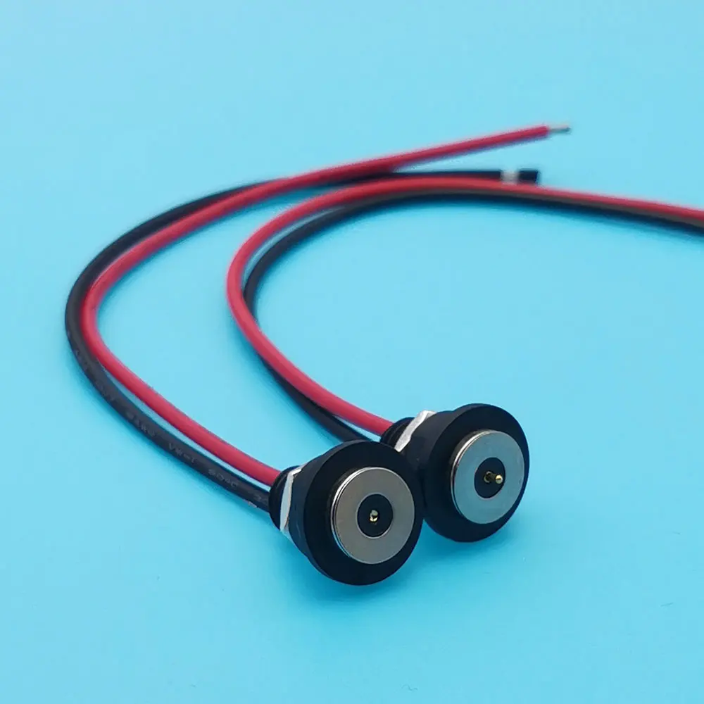 New Magnet Connector Circular Male Female DC Power Socket Screw Thread Pogopin Magnetic Connector