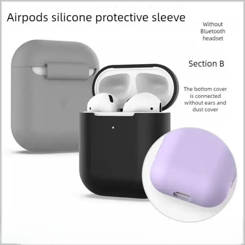 Schokbestendige siliconen hoes voor Apple AirPods 2, beschermende huid voor Bluetooth-oordopjes, oplaadetui, duurzaam en flexibel