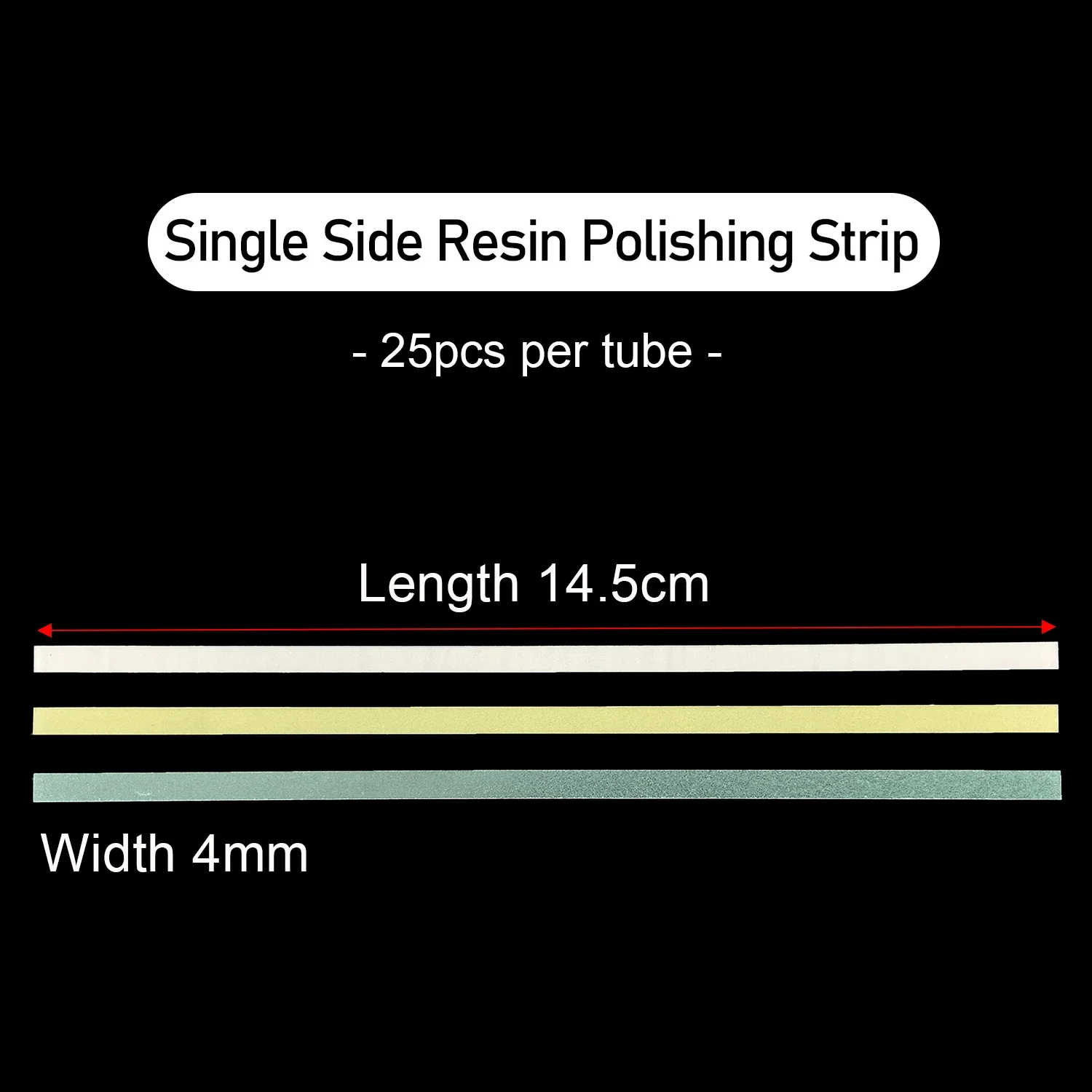 25pcs/Tube Dental Abrasive Polishing Strip Resin Dentistry Teeth Polish Odontologia Single Side Whitening Fine Medium Coarse