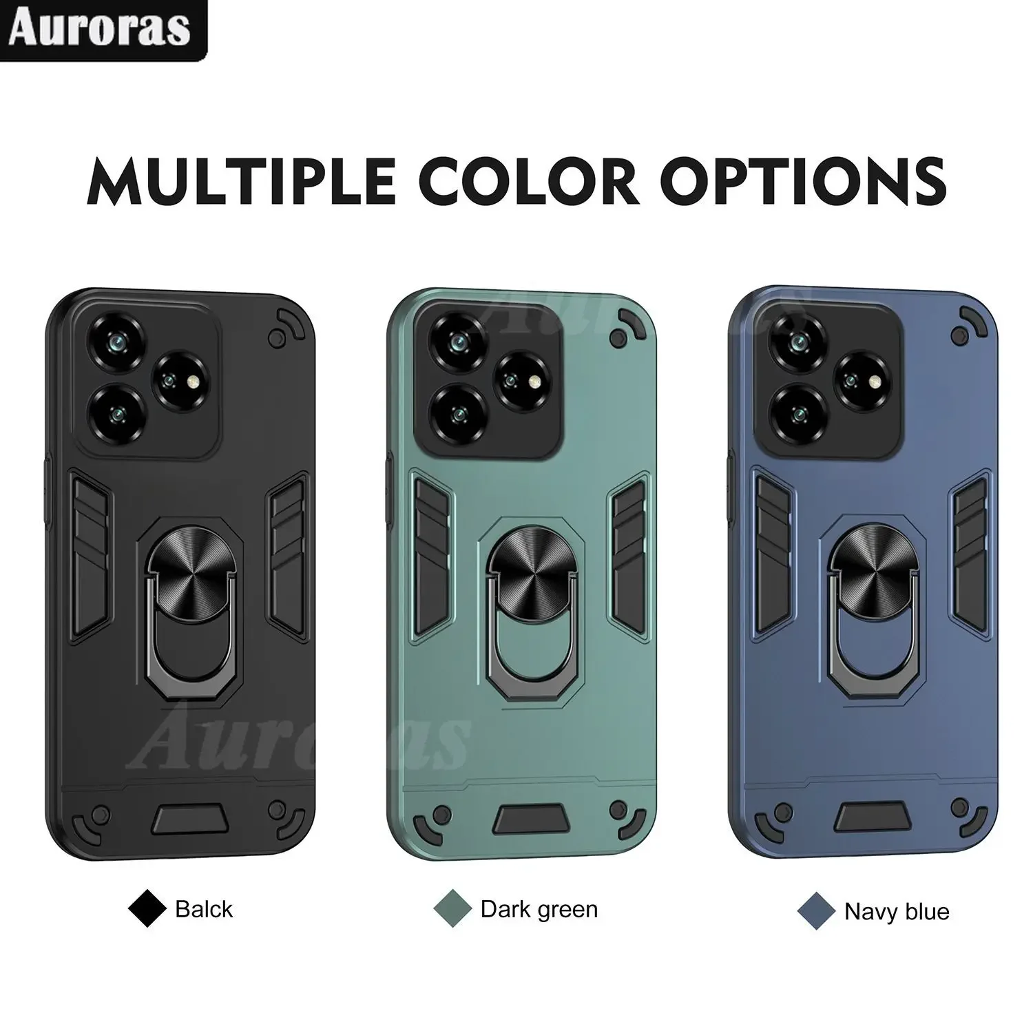 

For ZTE Axon 60 Lite V60 Case Cover ZTE Blade V60 Design v60 blade Capas Phone Bumper PC Back Magnetic Metal Holder Cover Fundas