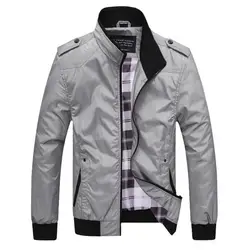 2025 Spring Autumn Men's Bomber Jackets Solid Coats Male Casual Stand Collar Jacket Coat Outerdoor Overcoat Men Clothing M-4Xl