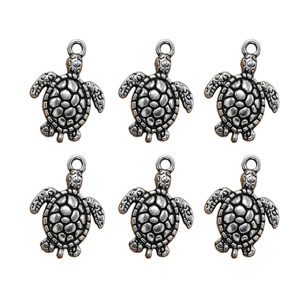

20pcs Turtle Pendant Alloy Charms Silver Color DIY Jewelry Making Accessories Necklace Bracelet Earrings Crafts Gifts