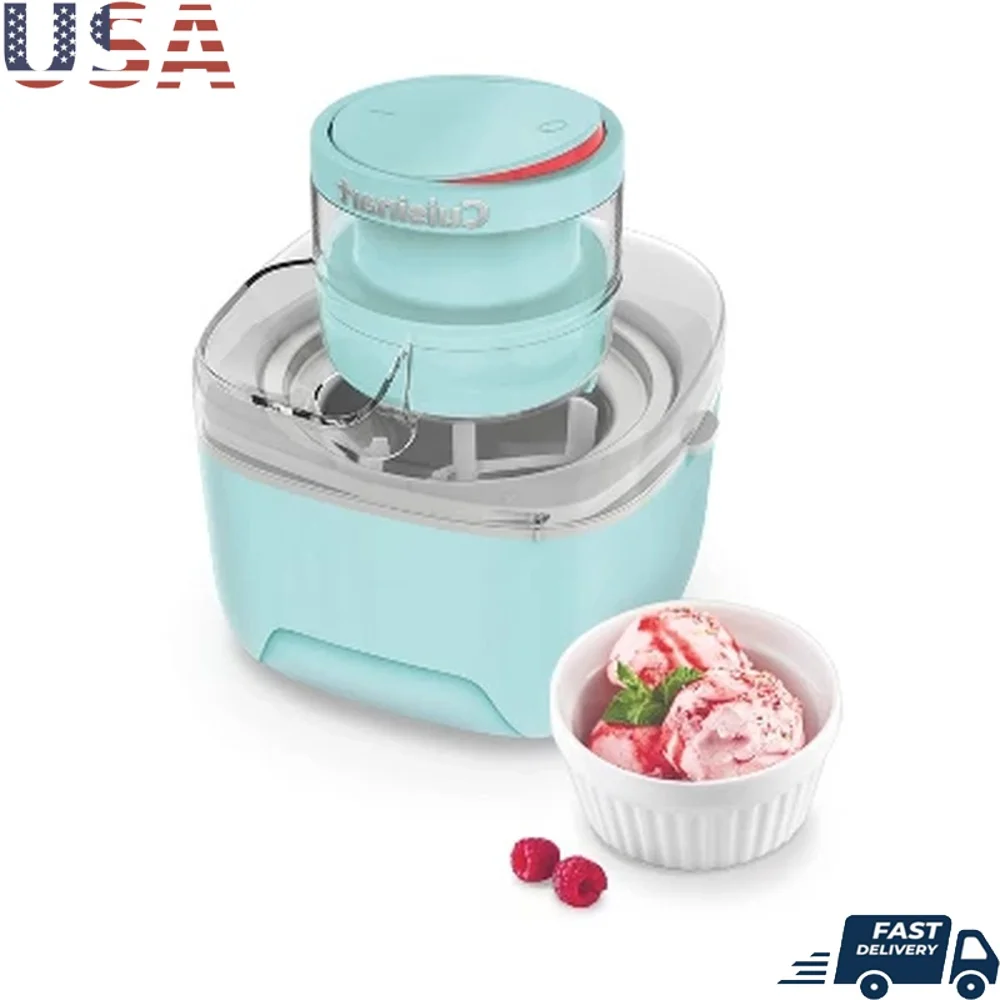 

Compact 1 Pint Ice Cream Maker Easy Clean Dishwasher Safe Large Ingredient Funnel Quick Serve 25 Minutes Kitchen Appliance