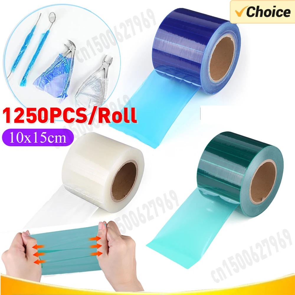 1250/1200Pcs Tattoo Clear Wrap Covers 10x15cm Disposable Barrier Film Adhesive Barrier Film Tape Anti-fouling for Dental Medical