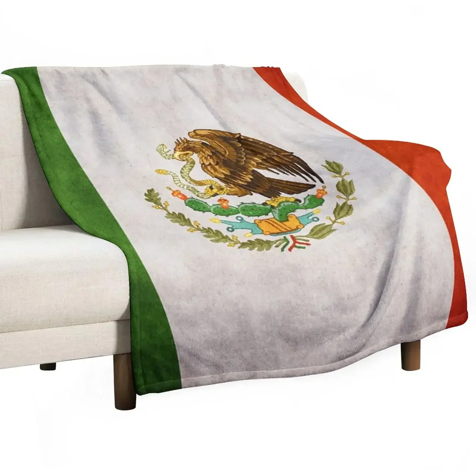 

Mexico Mexican Flag National Flag of Mexico Throw Blanket Decoratives Soft Blankets