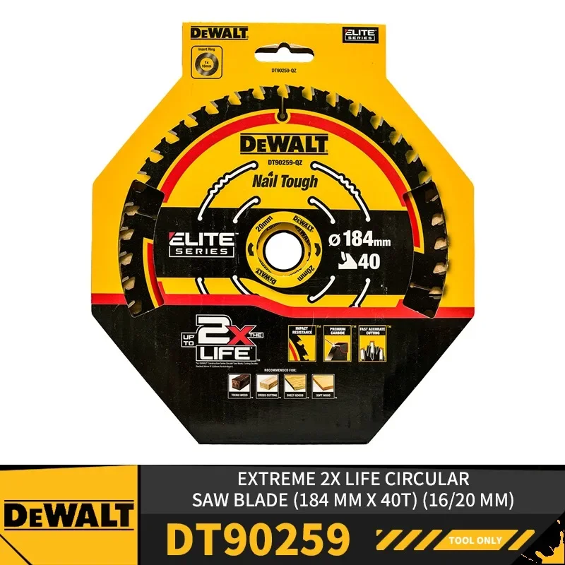 DEWALT DT90257/DT90259 EXTREME 2X Life Circular 184MM Saw Blade Power Tool Accessories