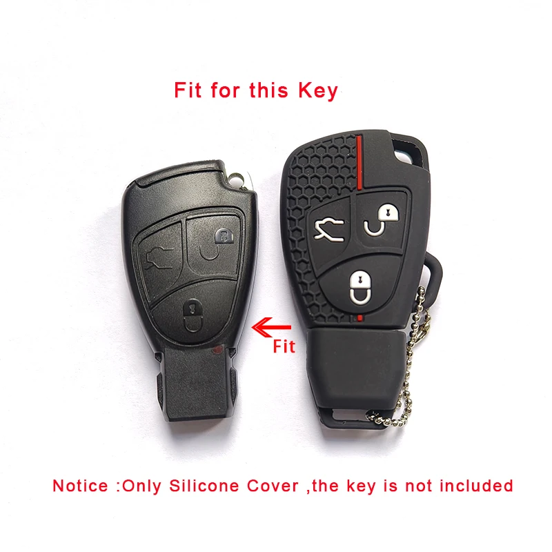 Xinyuexin Silicone Cover Case for Mercedes Benz V180 C B E R Class GL CLS CLK W211 E200K W202 W210 Car Remote Key Shell 2pcs/lot