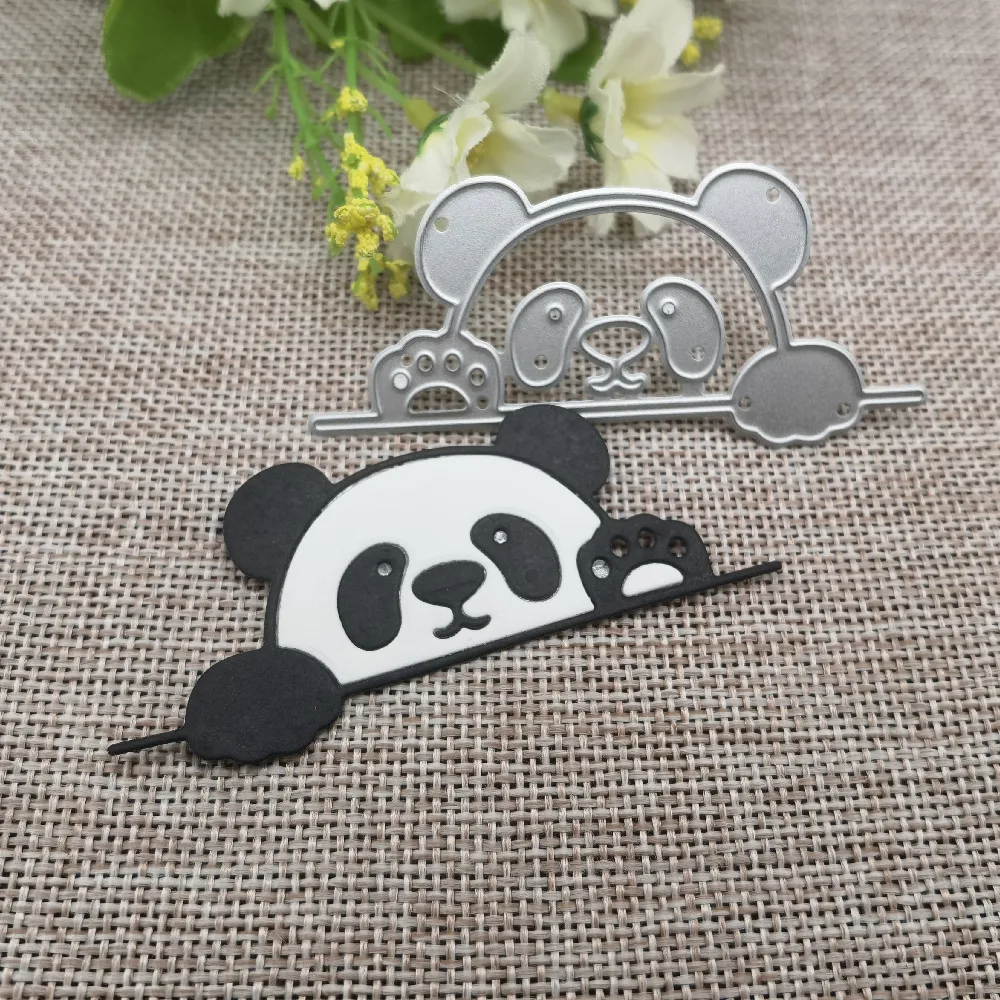 Śliczne panda wykrojniki zwierząt szablony dla DIY Scrapbooking dekoracyjne wytłaczanie rzemieślnicze szablon sztancowanie