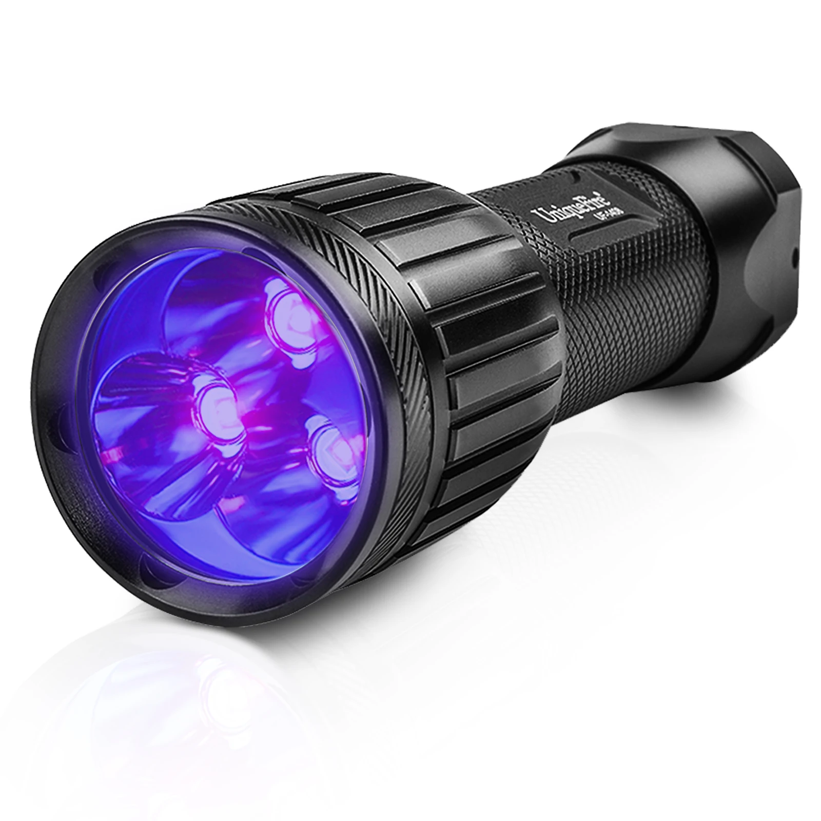 

UniqueFire 1408 UV 365NM Ultraviolet Light Black LED Flashlight Torch Single Mode Detecting Counterfeit Money, Spot Scorpions