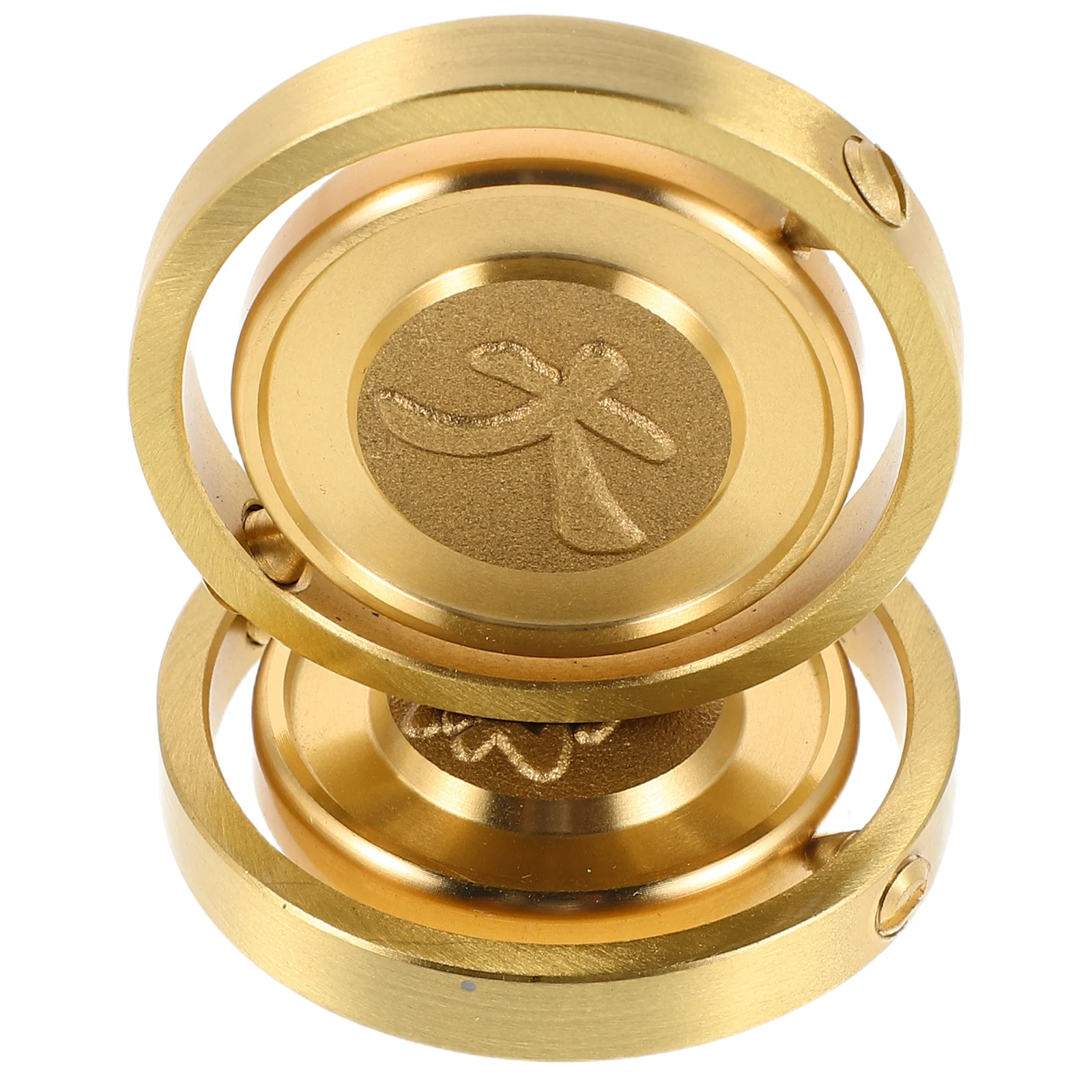 

2pcs Brass Fidget Spinning Coin Solid Metal Stress Relief Smooth Rotating Desktop Accessory For Office Compact Desk -