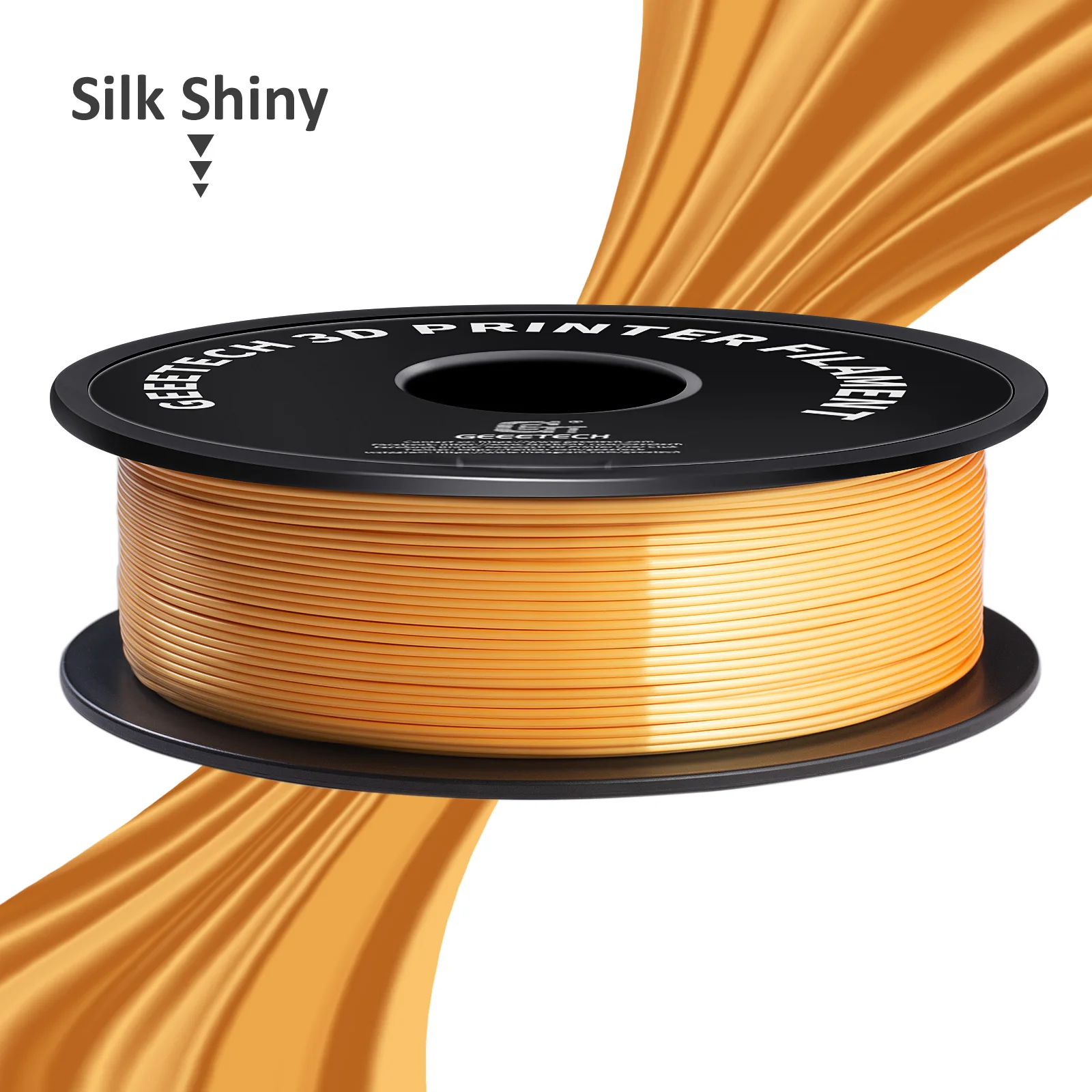 GEEETECH, filamento de seda PLA para impresión 3D, para impresoras 3D FDM, 1 kg (2,2 libras), envasado al vacío, 1,75 mm, tolerancia de +-0,03 mm.